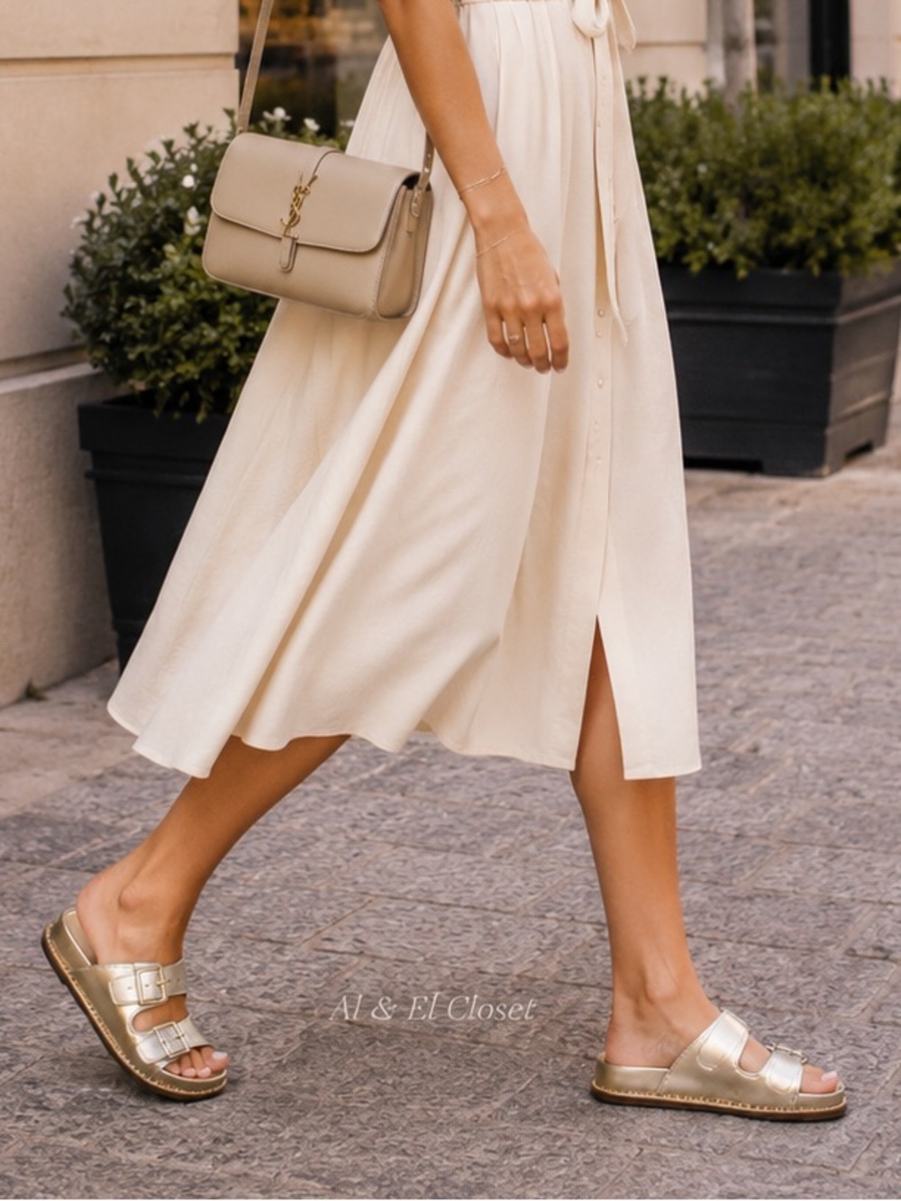 Cole Haan Marisol Soft Gold Leather Footbed Sandals Size 8B NWT
